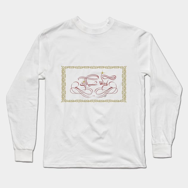 Silk Way - Calligraphy Long Sleeve T-Shirt by AhMath